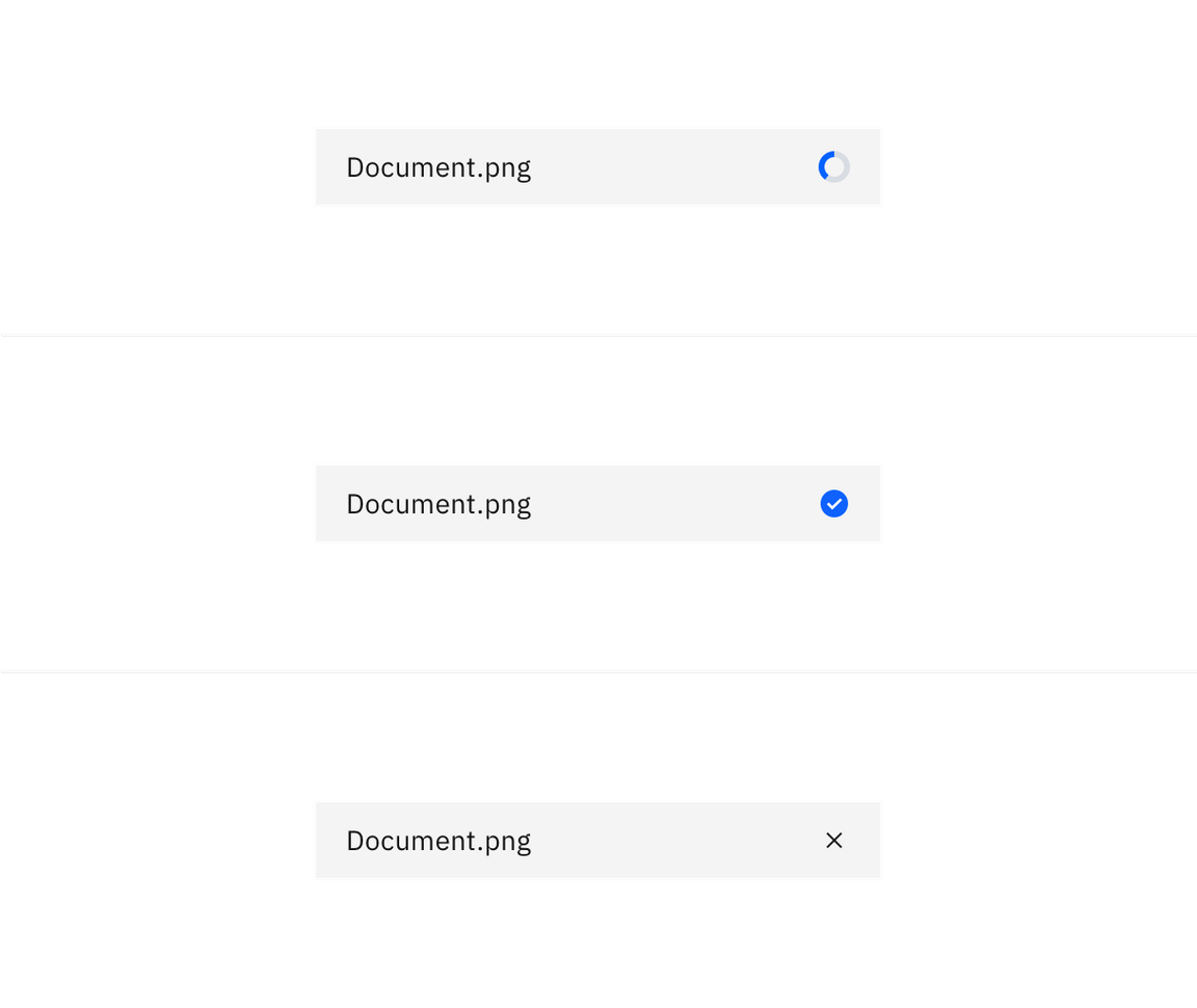 File uploader loading states